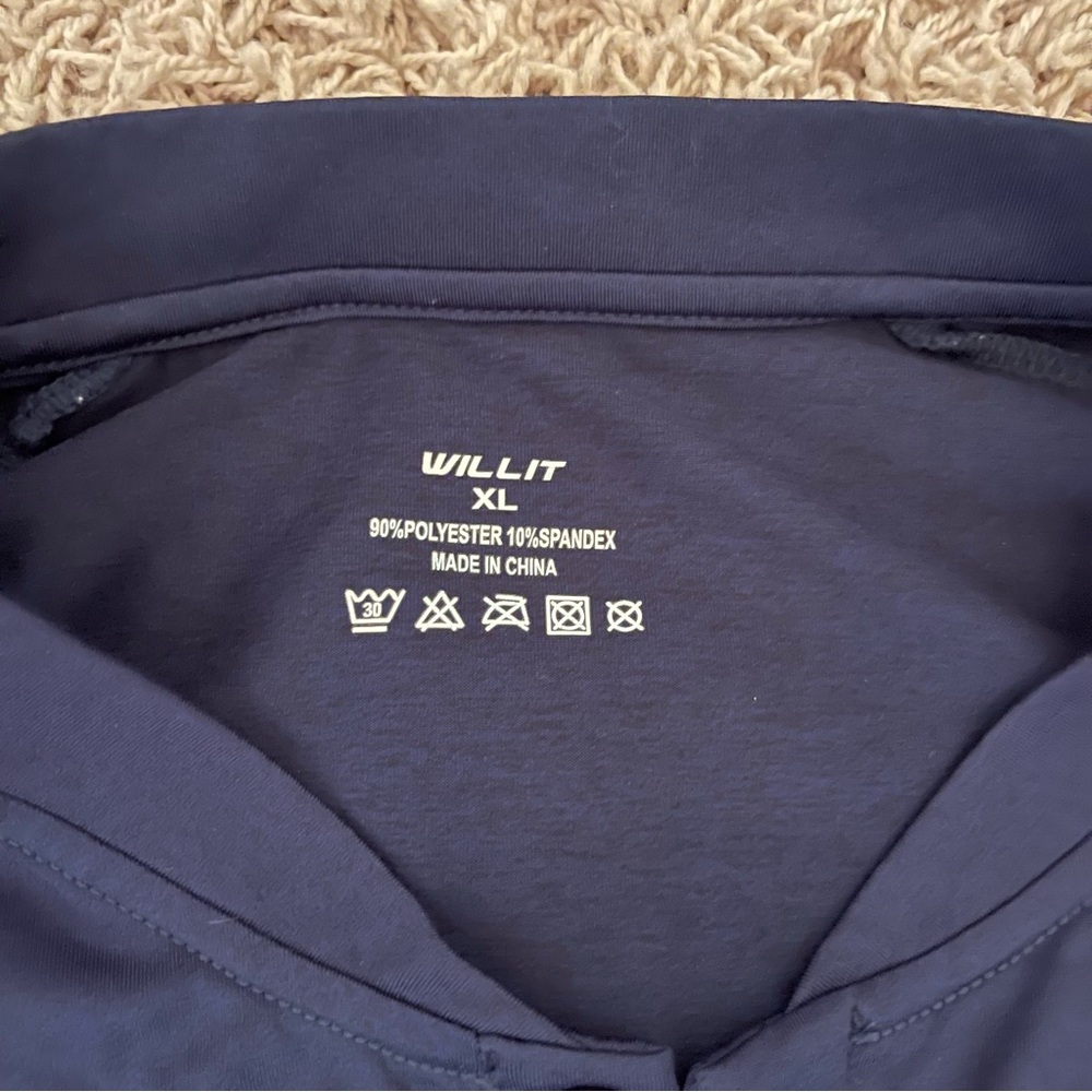 Willit Navy Blue collarless shirt